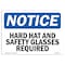 Signmission OSHA Sign, Hard Hat And Safety Glasses Required, 18in X 12in Aluminum, 18" W, 12" H, Landscape OS-NS-A-1218-L-13234 - alternate 1